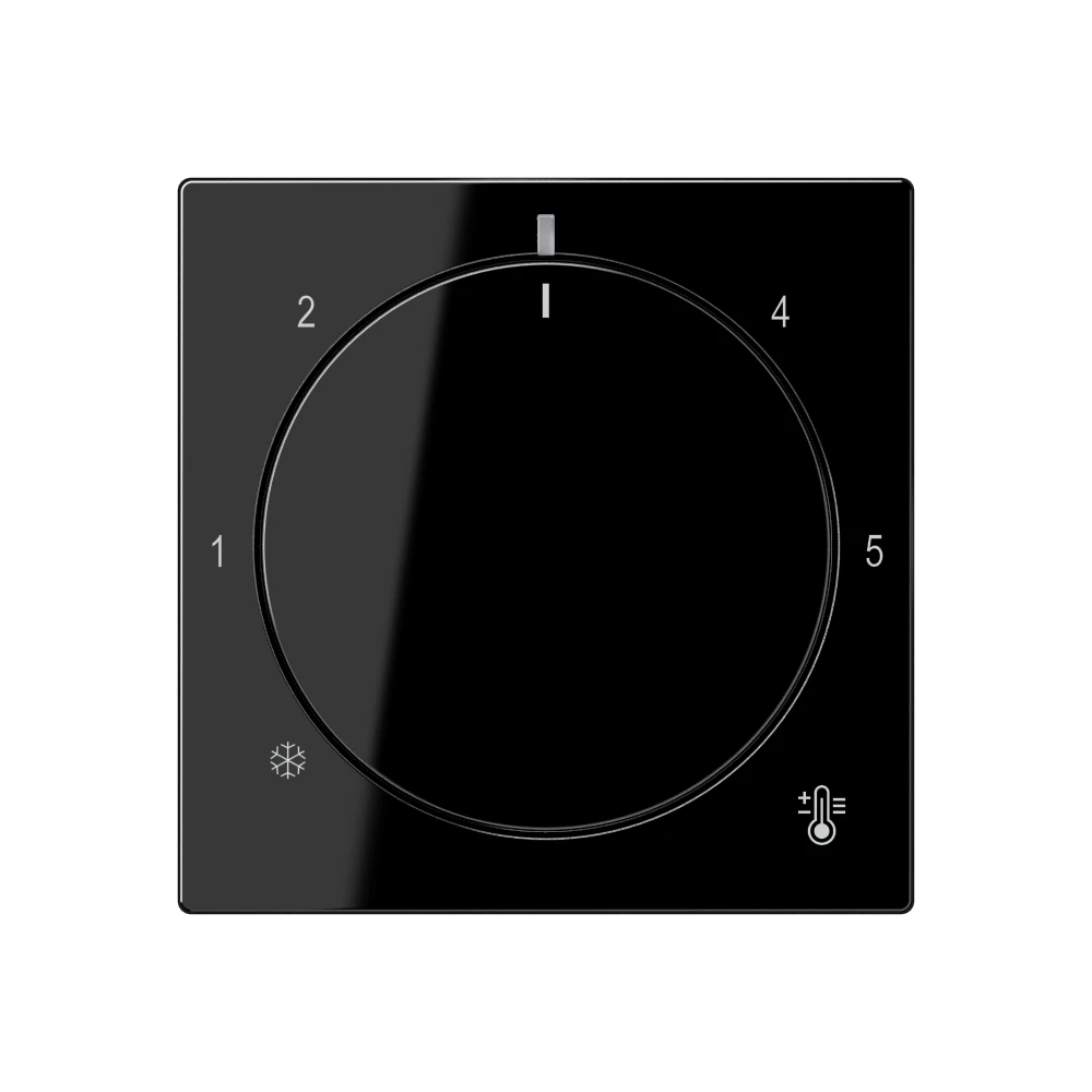 Centre plate for thermostat, black