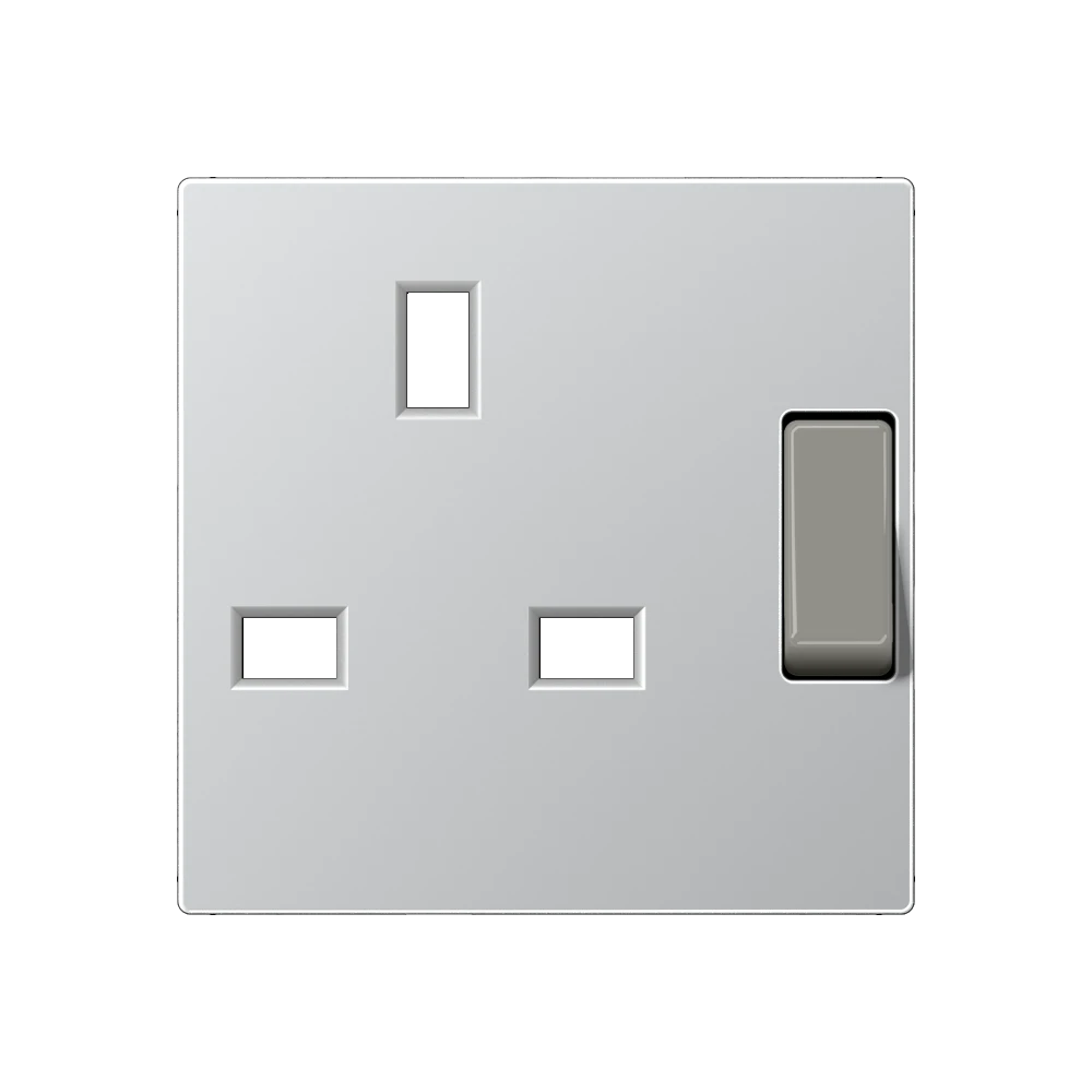 Centre plate for socket insert BS 2171 EINS and 3171 EINS, duroplastic, aluminium