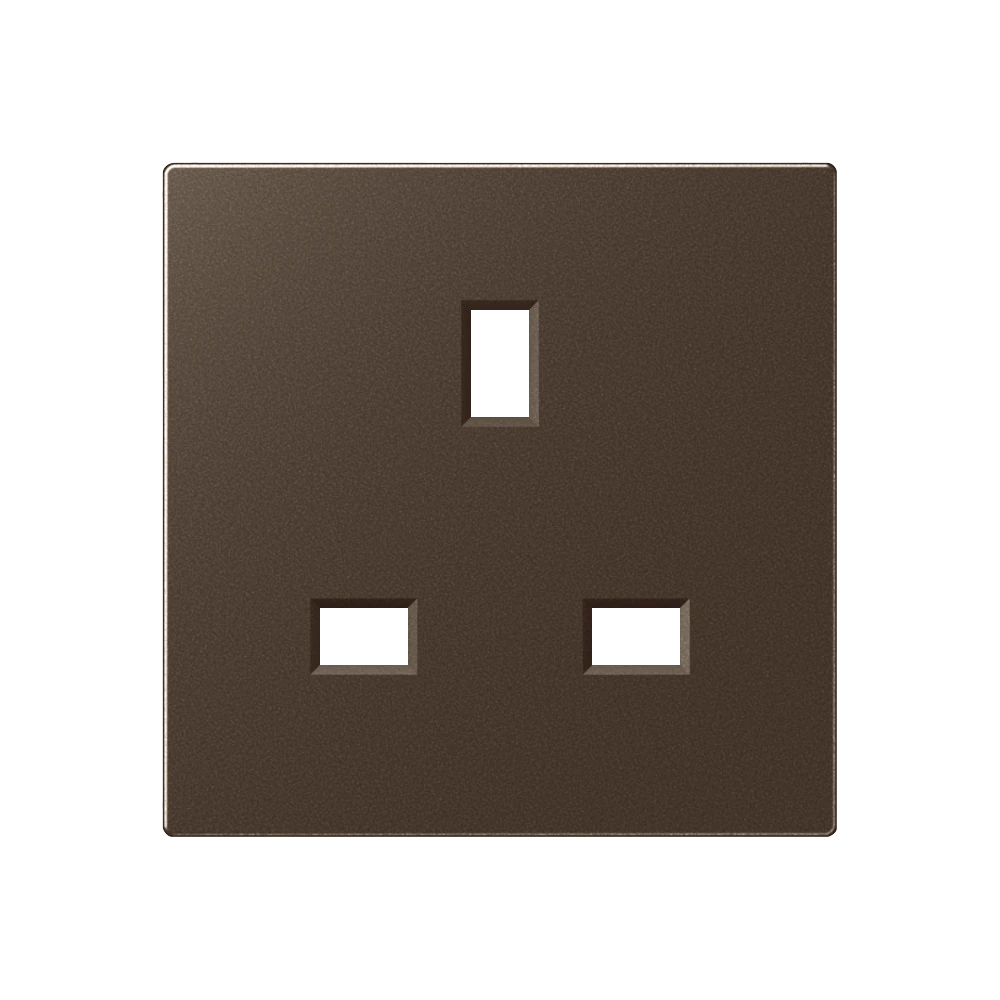 Centre plate for socket insert BS 2521 EINS and 3521 EINS, mocha
