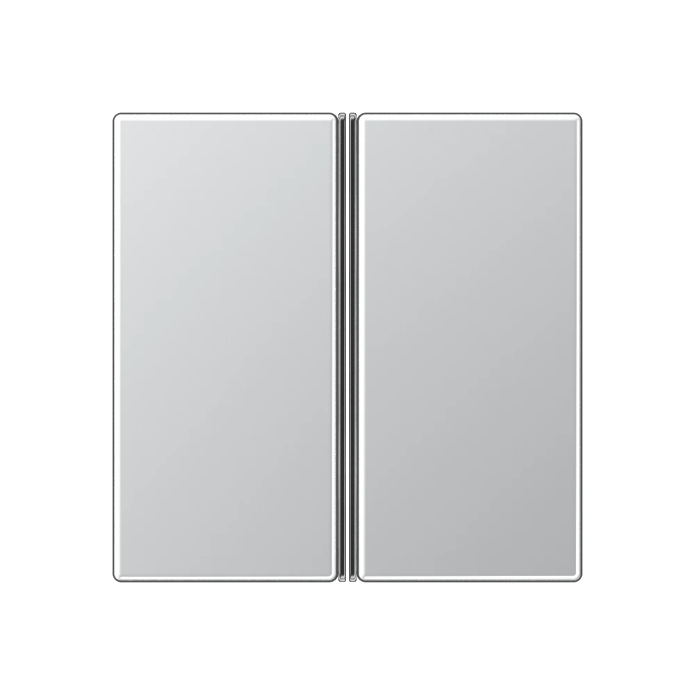 Cover kit 2-gang, F40, aluminium