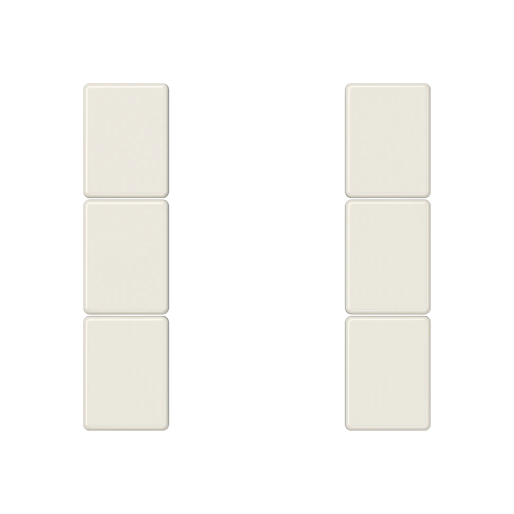 Cover kit 3-gang, F50, ivory