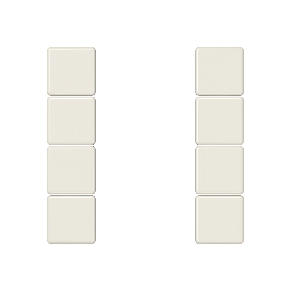 Tastensatz 4fach, F50, weiß (ivory)