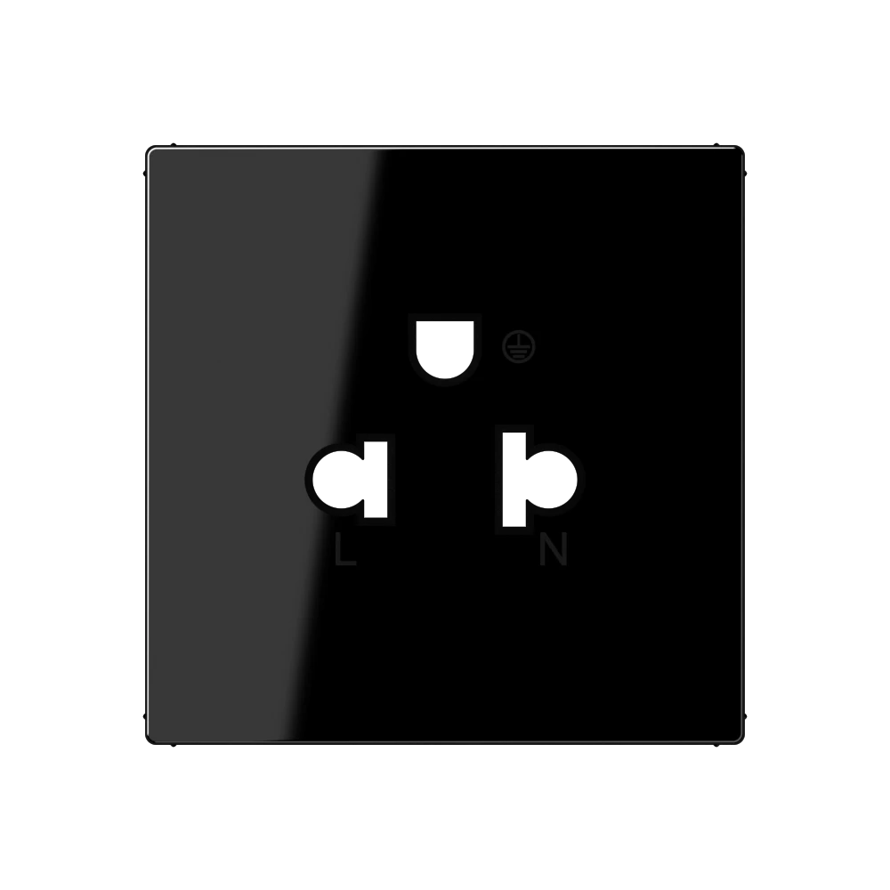 Centre plate for socket insert 521 BC EINS, thermoplastic, black