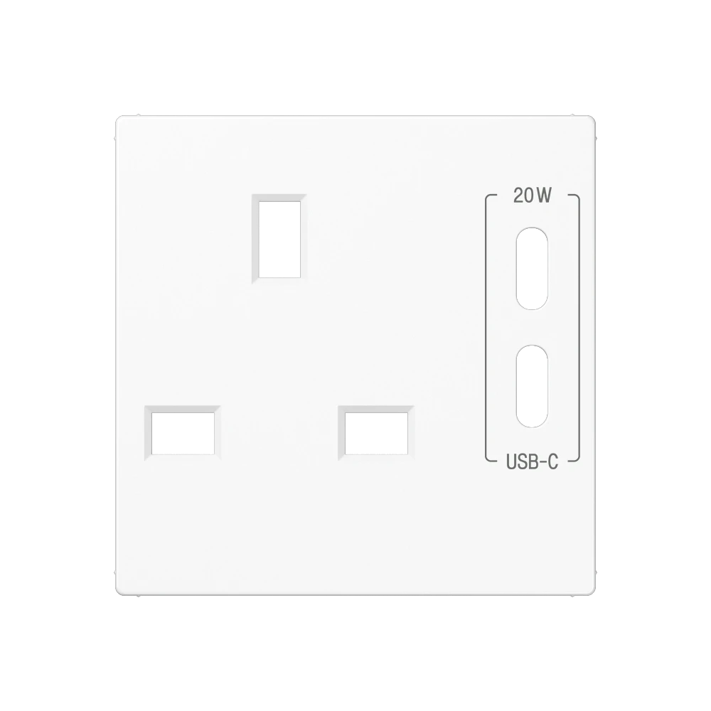 Centre plate for socket insert 521 G-CC20, thermoplastic, white