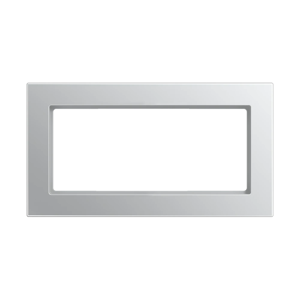 Frame without crossbar 2-gang, aluminium