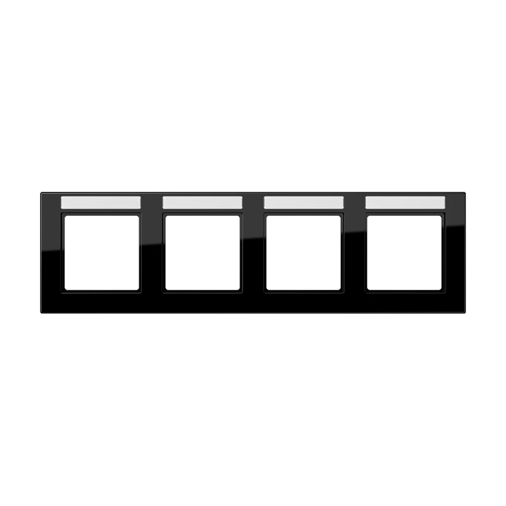 Frame 4-gang, black