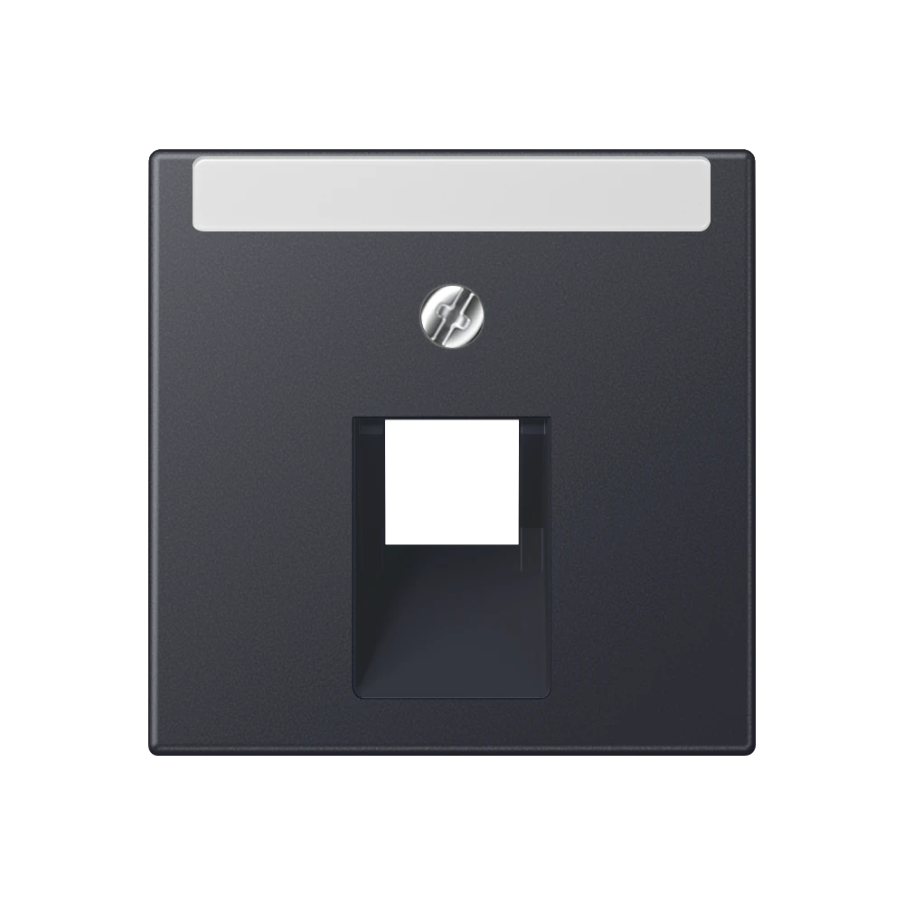 Centre plate for IAE/UAE sockets, 1 x 8-pole, matt anthracite