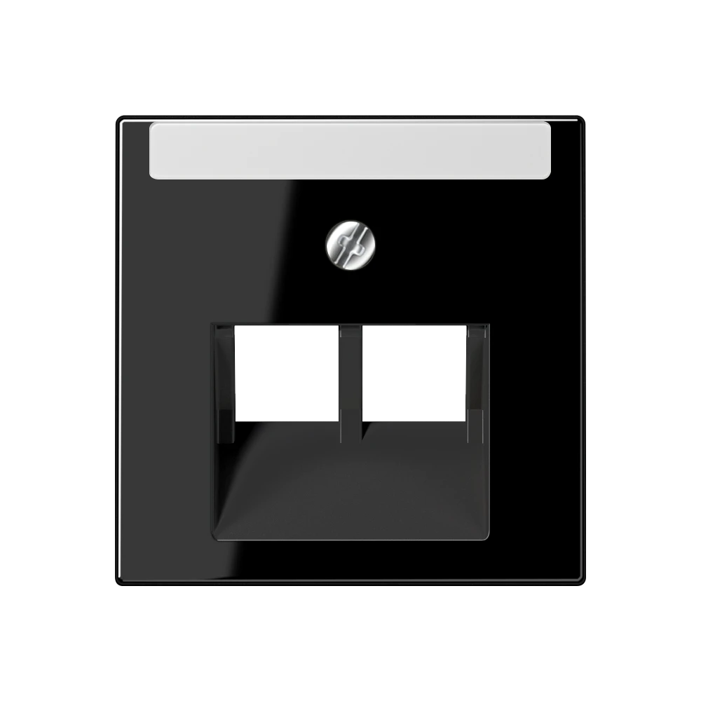 Centre plate for IAE/UAE sockets, 2 x 8-pole, black