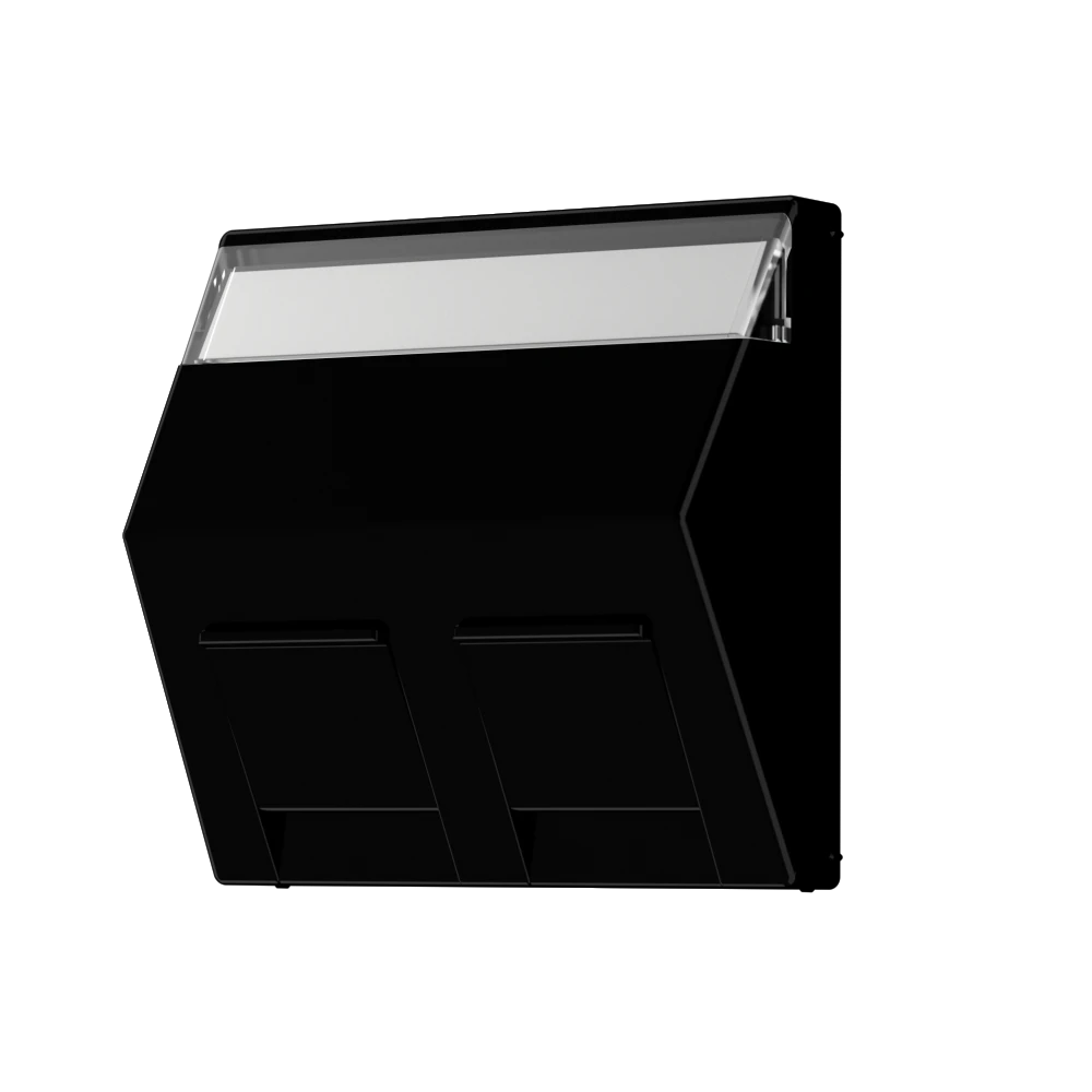 Centre plate for mounting adapter 30°, 2-gang, black