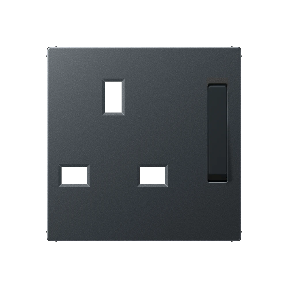 Centre plate for socket insert 571 G, thermoplastic lacquered, matt anthracite
