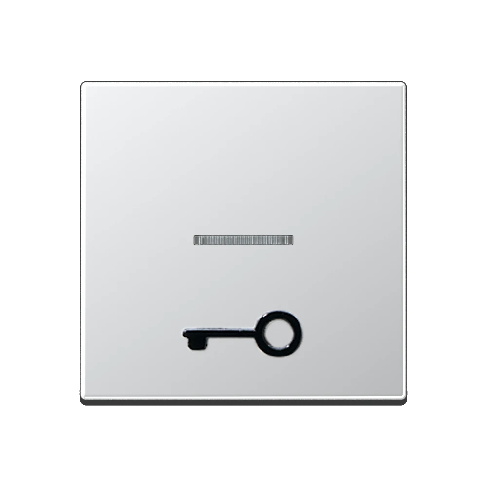 Rocker, with tactile symbol "door", with lens, aluminium