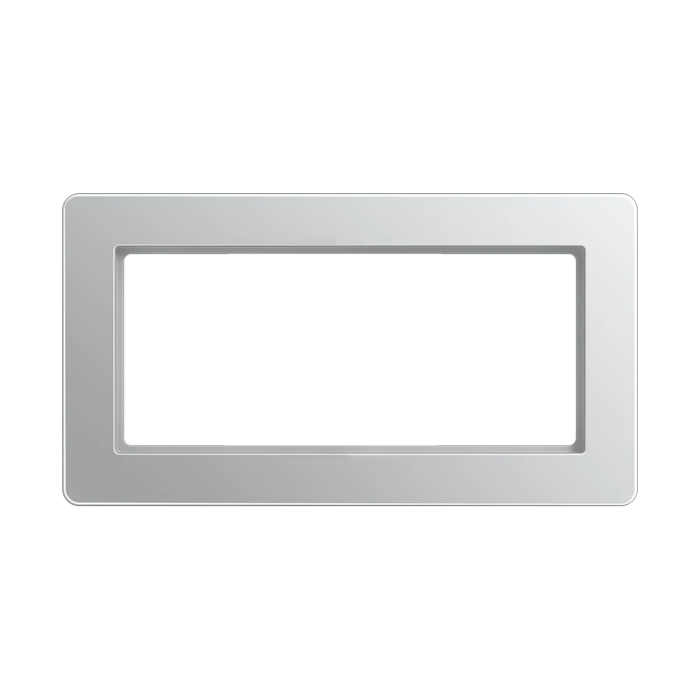 Frame without crossbar 2-gang, aluminium