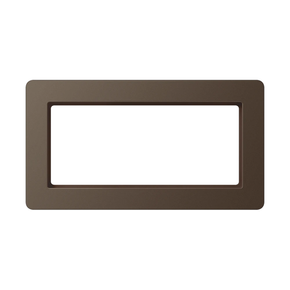 Frame without crossbar 2-gang, mocha