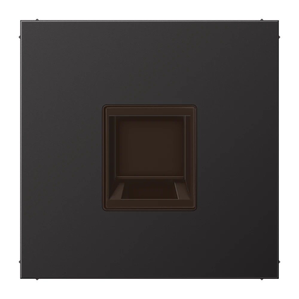 Afdekking (klikbevestiging) voor modular jack, 1-voudig, EMT, AMP, MTRJ, Dark