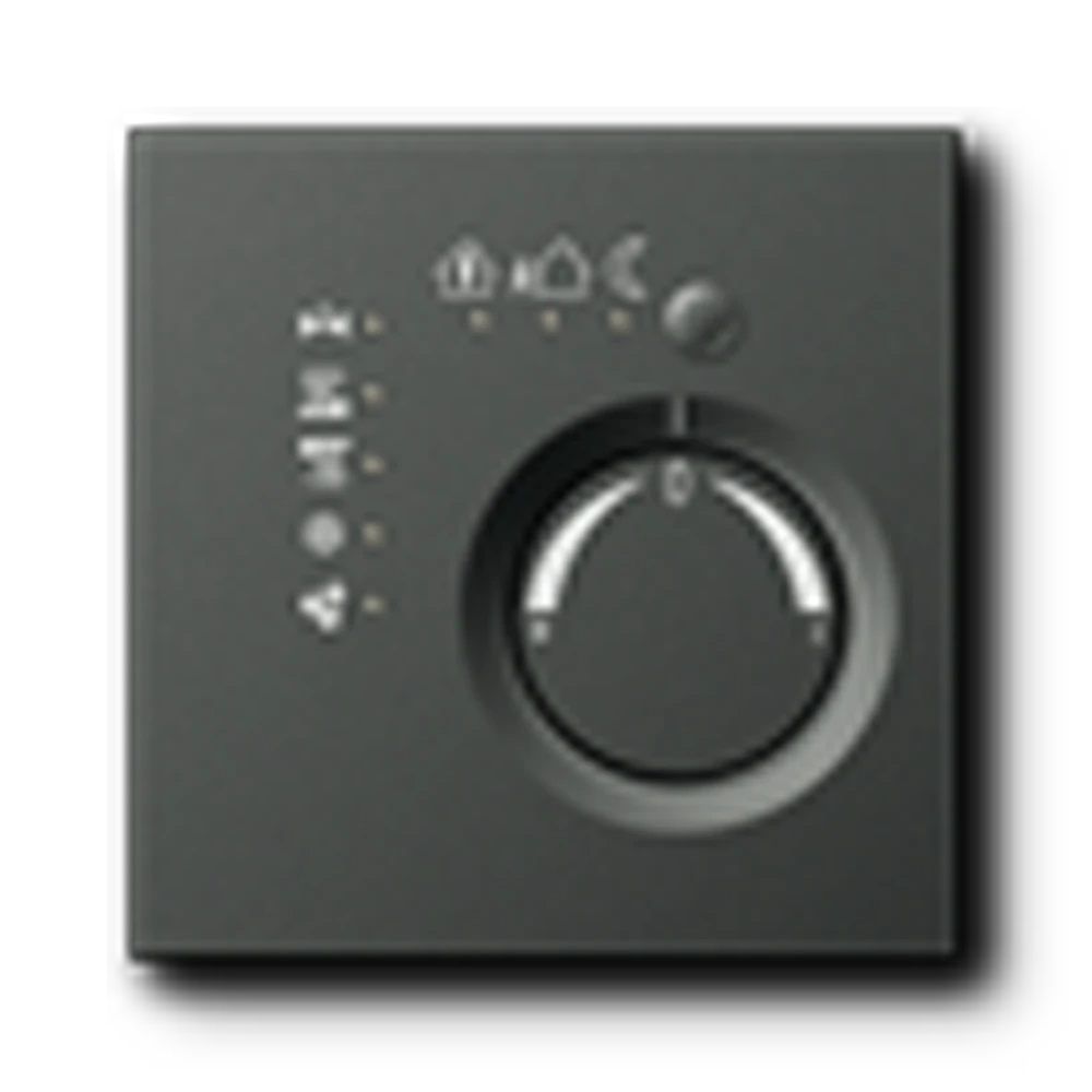 KNX room temperature controller, with integrated push-button interface 4-gang, anthracite