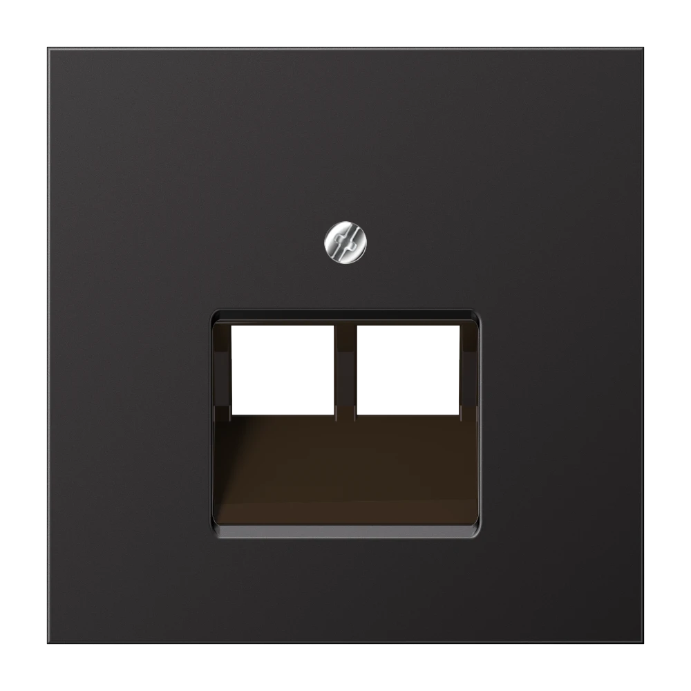 Centre plate for IAE/UAE sockets, 2 x 8-pole, dark