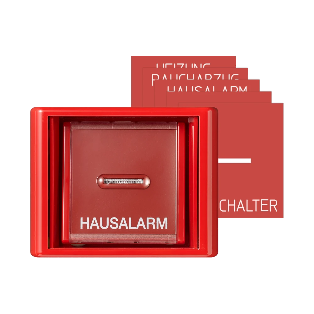 Mascherina con vetro, rosso