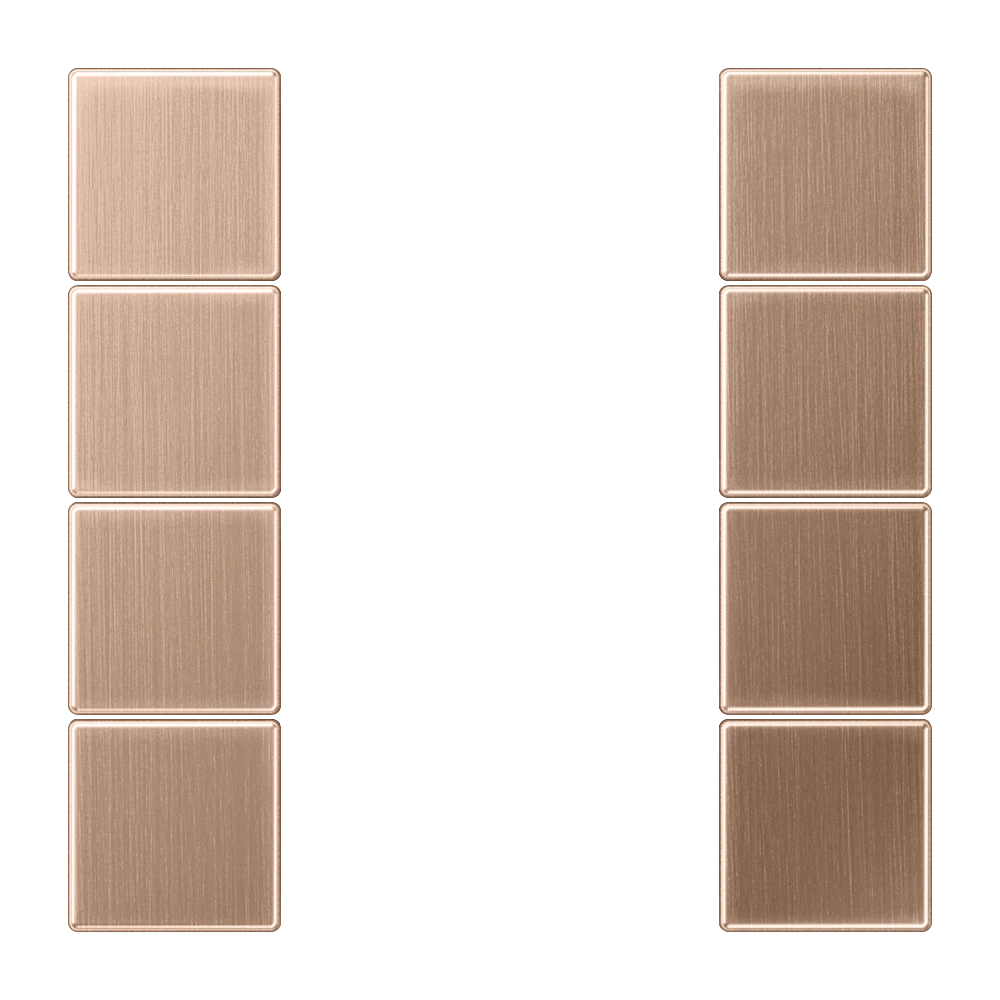 Cover kit 4-gang, F50, brushed bronze