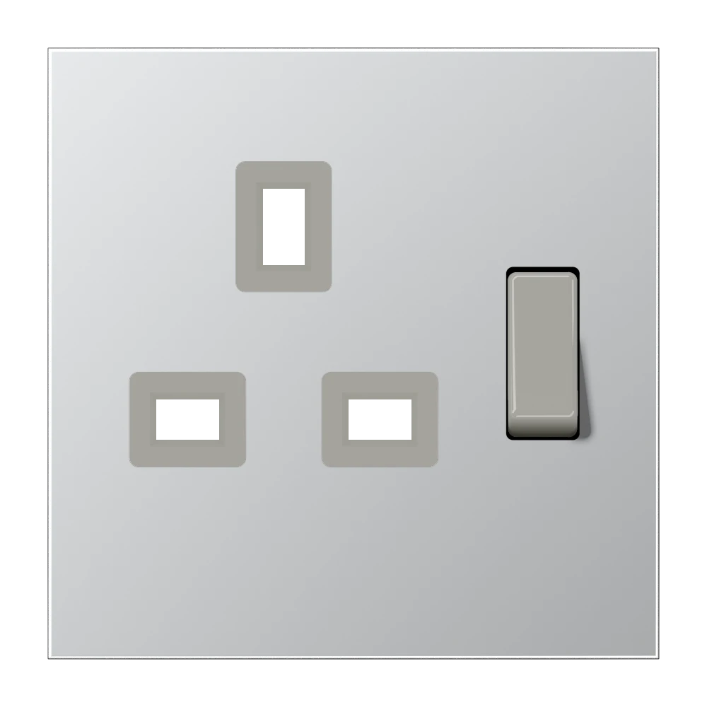 Centre plate for socket insert BS 2171 EINS and 3171 EINS, aluminium