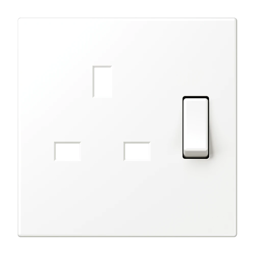 Centre plate for socket insert BS 2171 EINS and 3171 EINS, thermoplastic, white