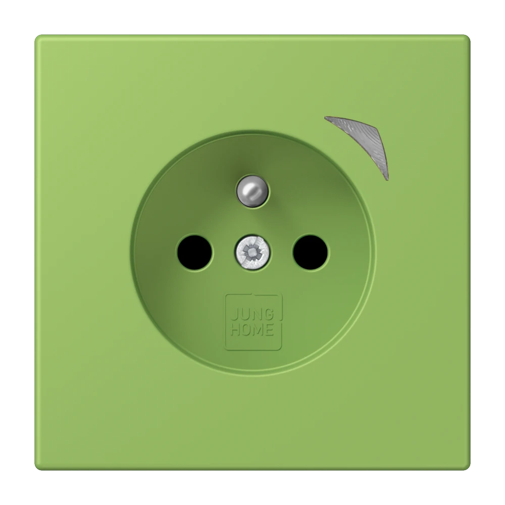Prise JUNG HOME Energy, système français et belge, Safety Plus, vert 31