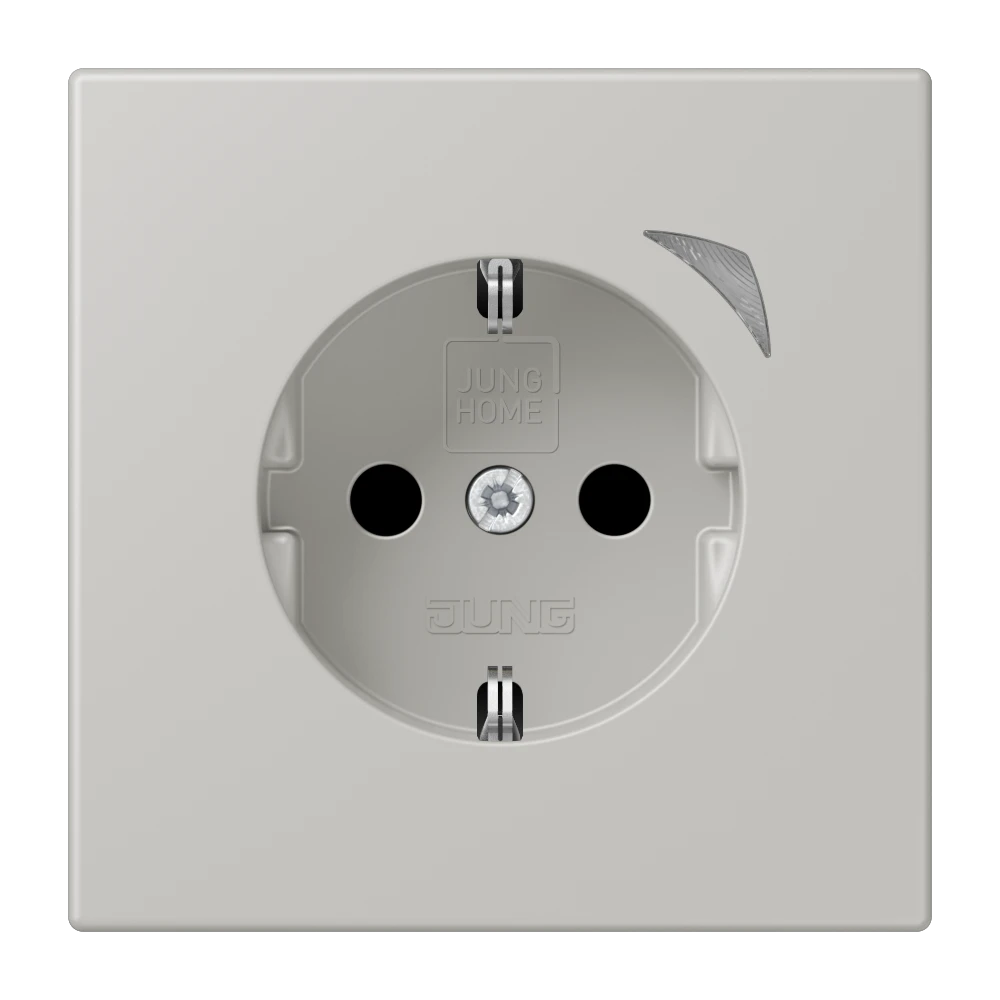 JUNG HOME SCHUKO® socket Energy, Safety Plus, gris clair 31