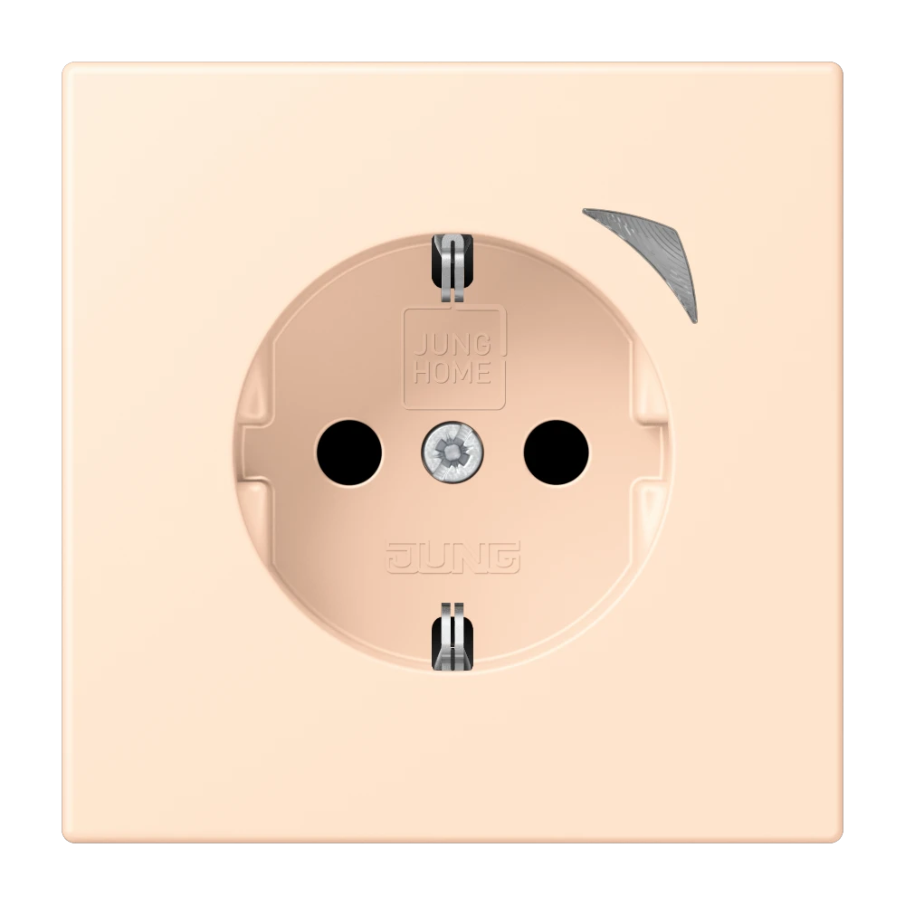 Prise JUNG HOME version SCHUKO® Energy, Safety Plus, terre sienne pâle