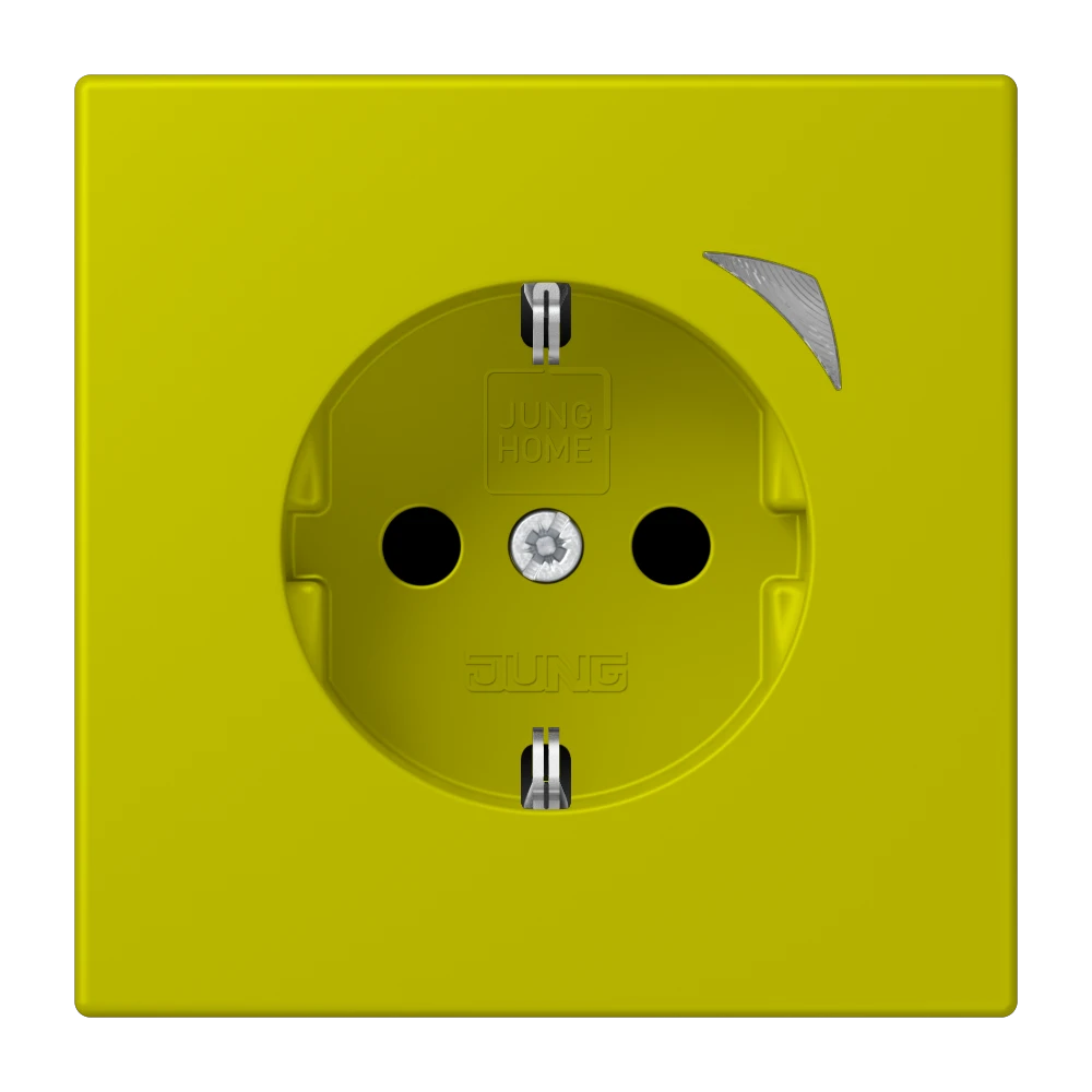 Prise JUNG HOME version SCHUKO® Energy, Safety Plus, vert olive vif