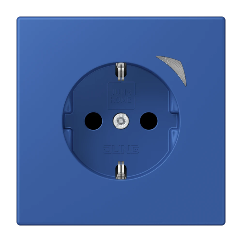 Prise JUNG HOME version SCHUKO® Energy, Safety Plus, bleu outremer 59