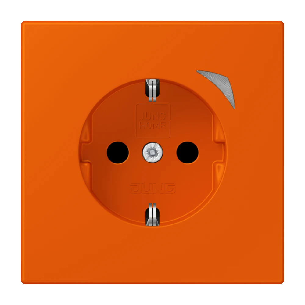 Prise JUNG HOME version SCHUKO® Energy, Safety Plus, orange vif