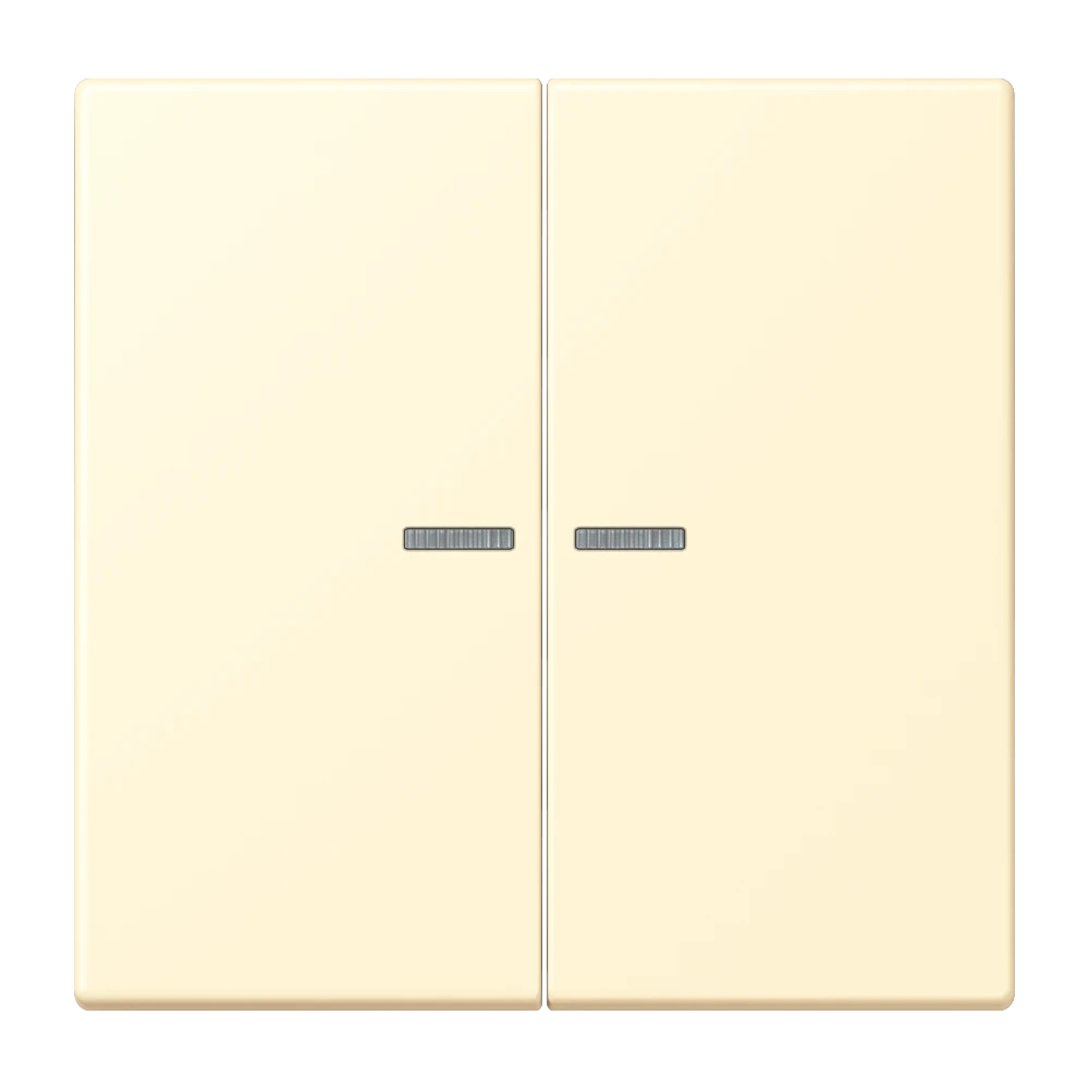 JUNG HOME push-button 2-gang, with lens, blanc (32001)