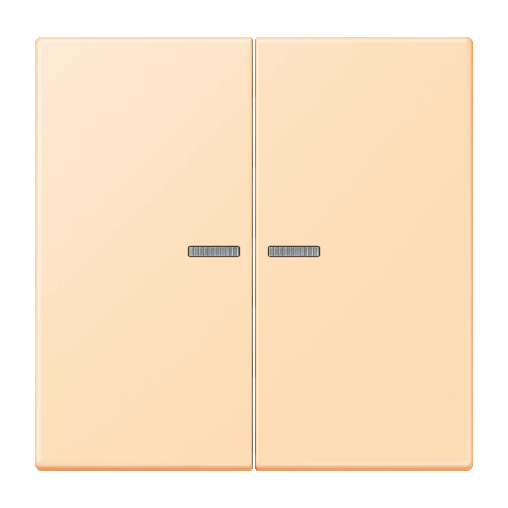 JUNG HOME push-button 2-gang, with lens, ocre (32060)