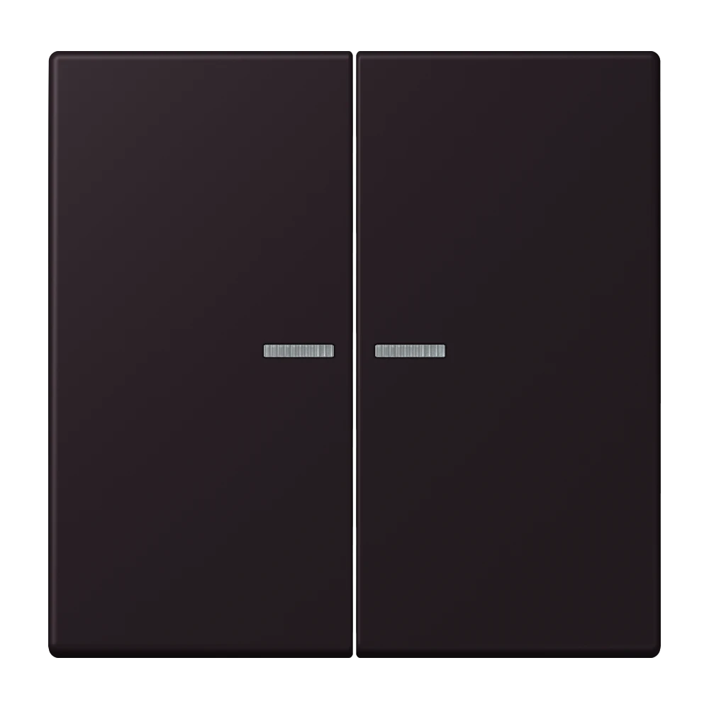 JUNG HOME push-button 2-gang, with lens, noir d'ivoire (4320E)