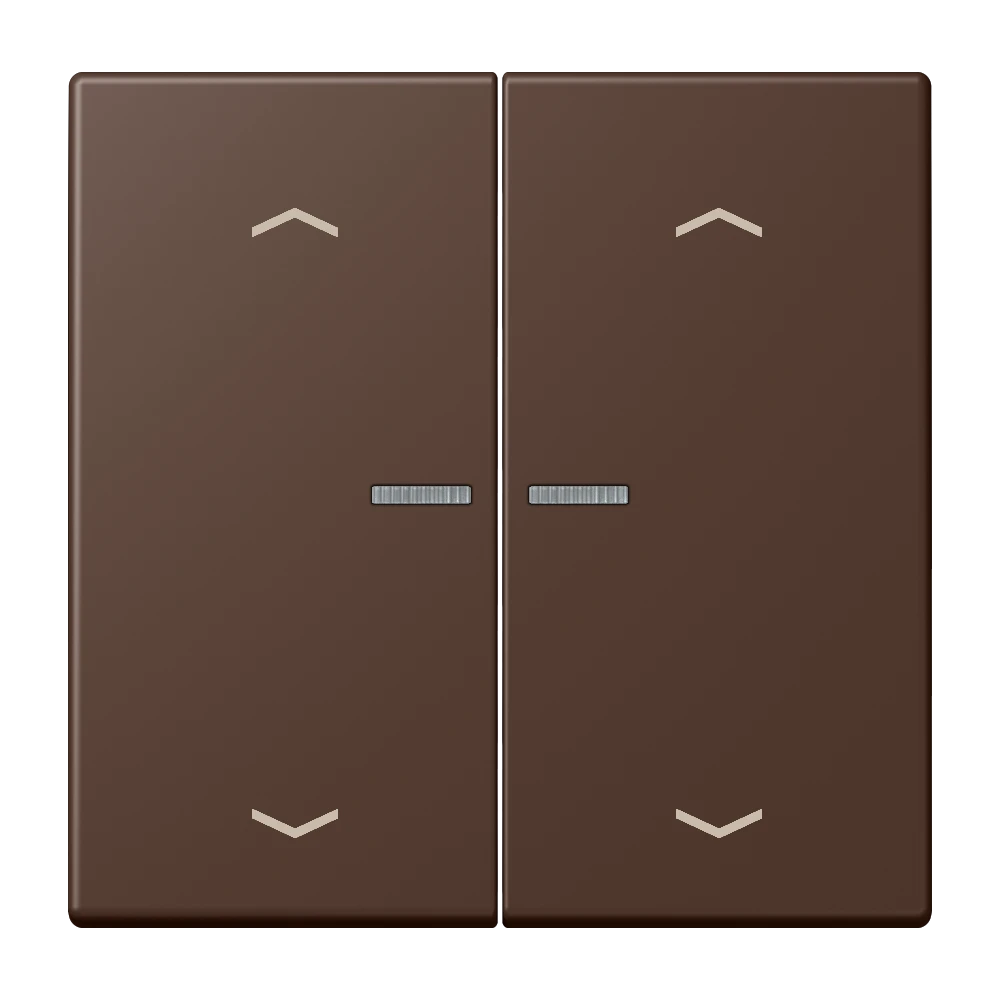 JUNG HOME Taster 2fach, mit Pfeilsymbolen, mit Lichtleiter, terre d’ombre brûlée 31 (32130)