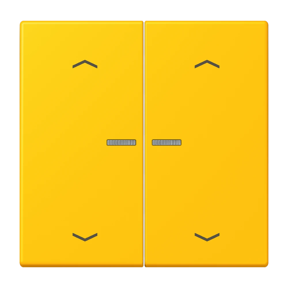 JUNG HOME Taster 2fach, mit Pfeilsymbolen, mit Lichtleiter, le jaune vif (4320W)