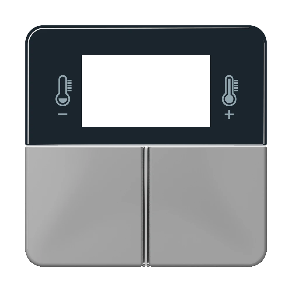 Cover kit 3-gang, F40 Room controller, grey