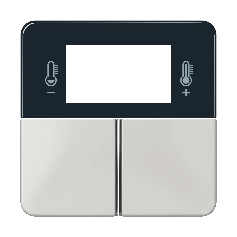 Cover kit 3-gang, F40 Room controller, light grey
