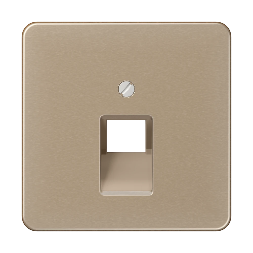 Centre plate for IAE/UAE sockets, 1 x 8-pole, gold-bronze