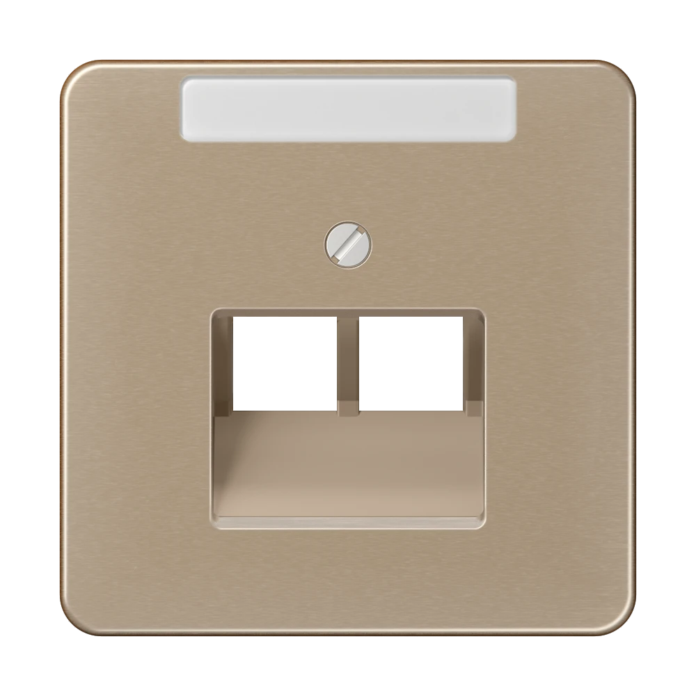 Centre plate for IAE/UAE sockets, 2 x 8-pole, gold-bronze