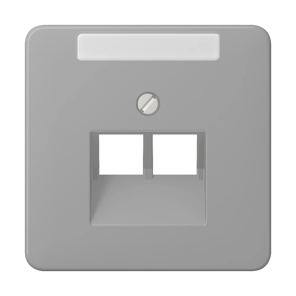 Centre plate for IAE/UAE sockets, 2 x 8-pole, grey