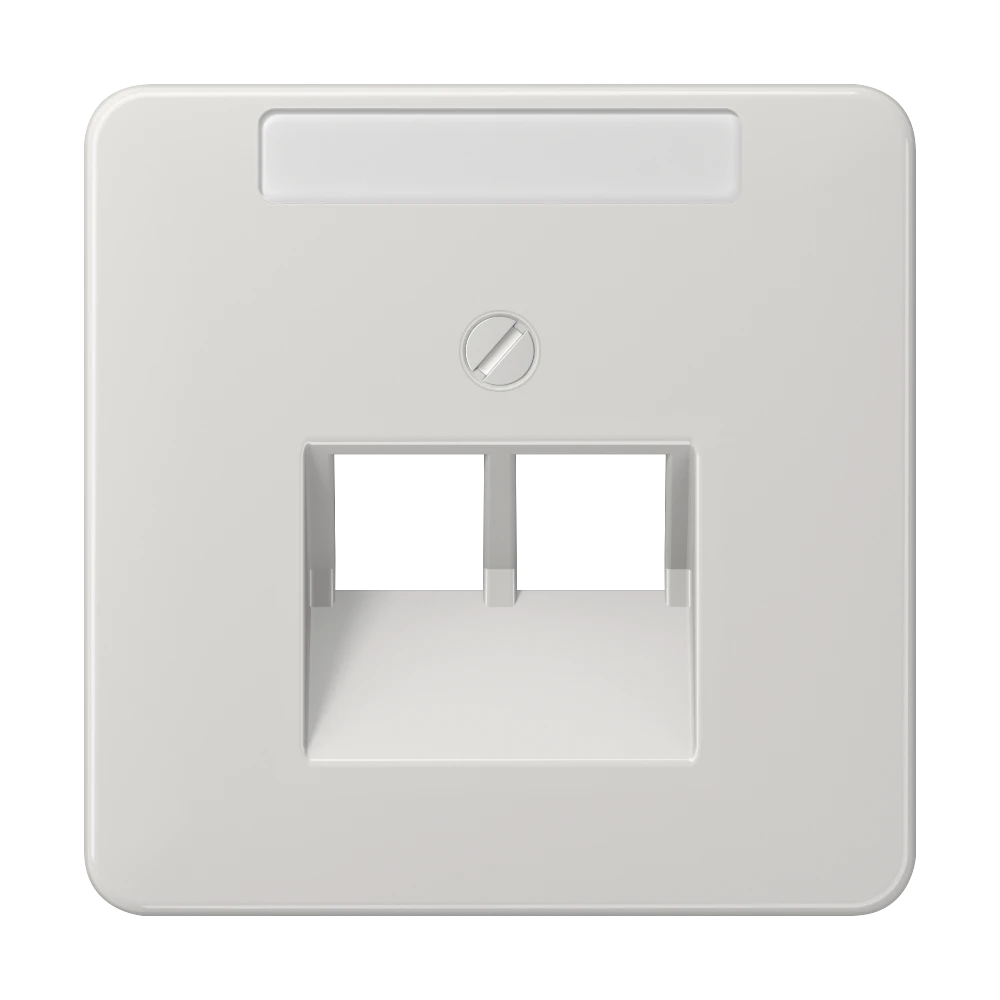 Centre plate for IAE/UAE sockets, 2 x 8-pole, light grey