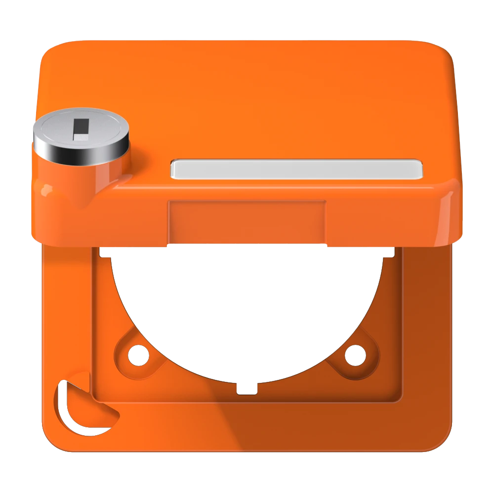 Klapdeksel (met terugstelveer), oranje