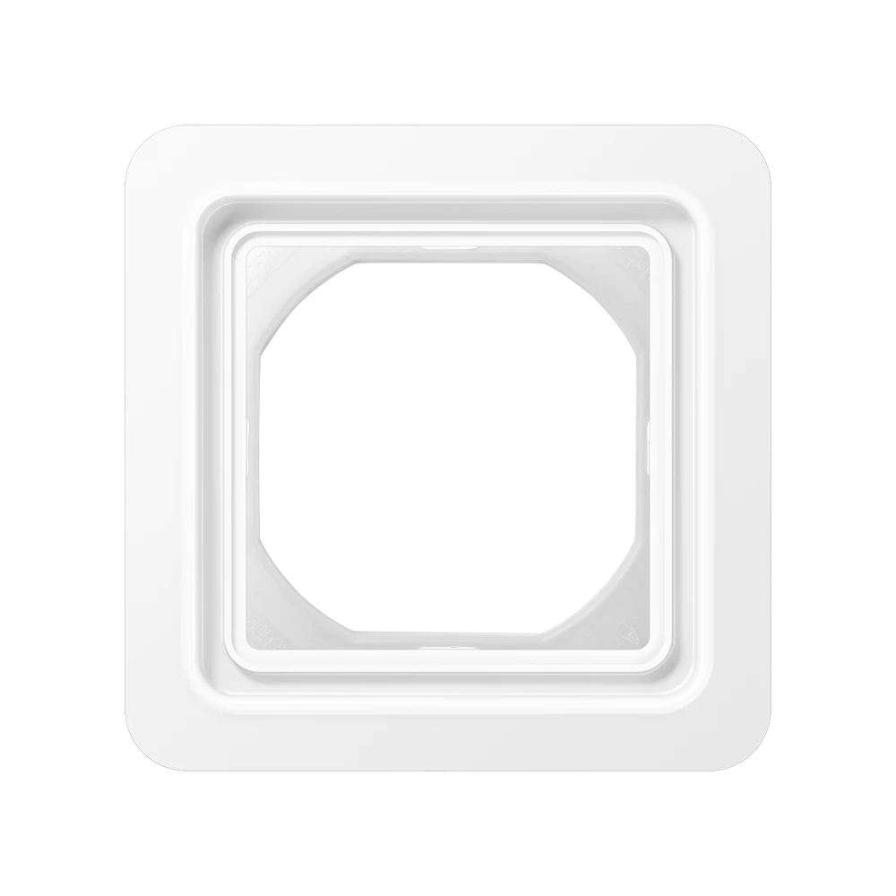 Marco 90 x 90 mm, con junta estanca (IP44) simple, blanco alpino