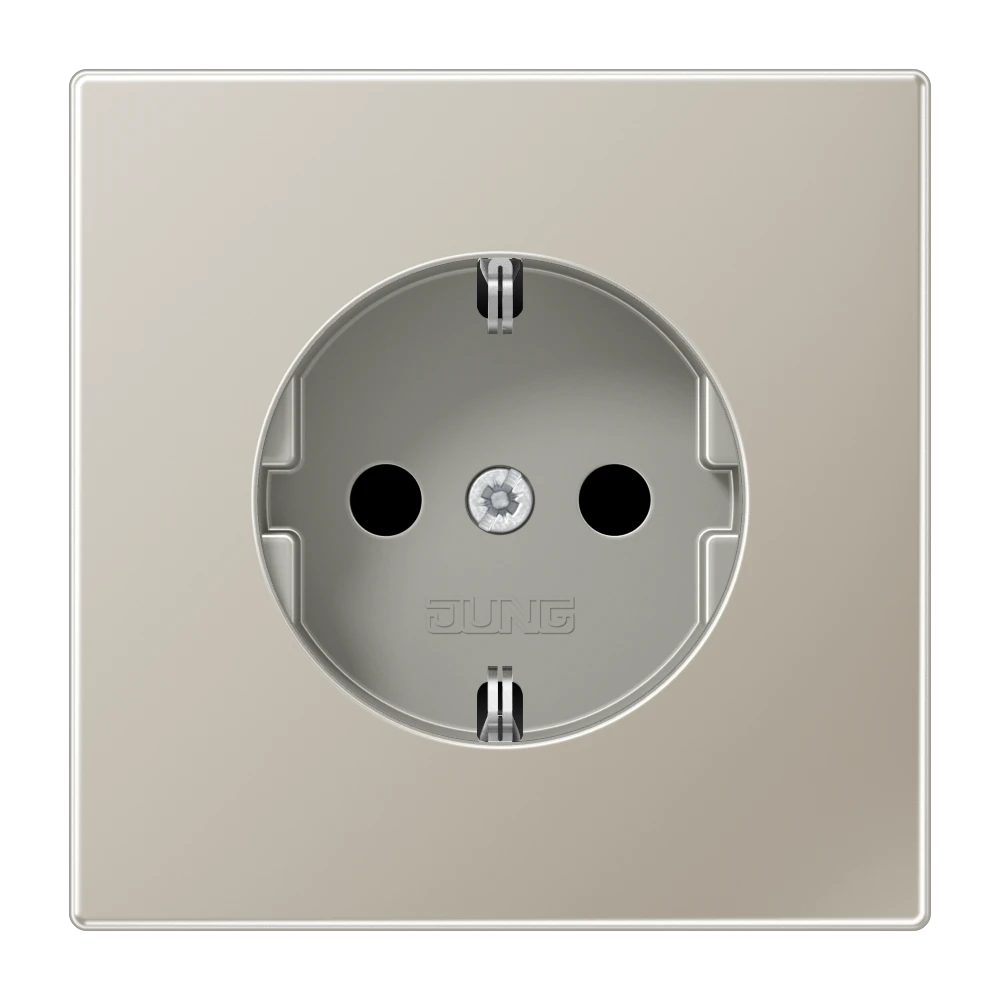 SCHUKO® socket, screw terminals, stainless steel