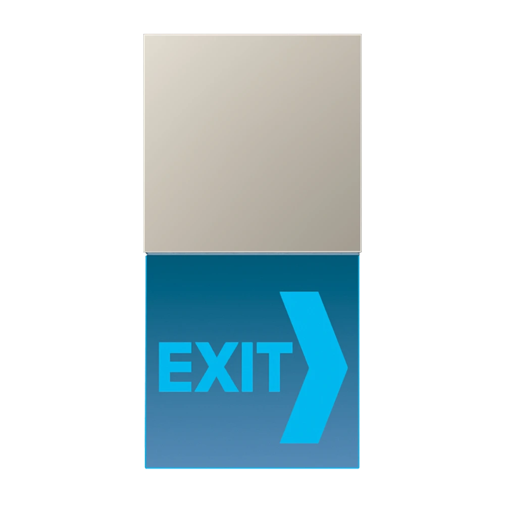 Signalisation LED « Orientation », Bleu, Métal INOX