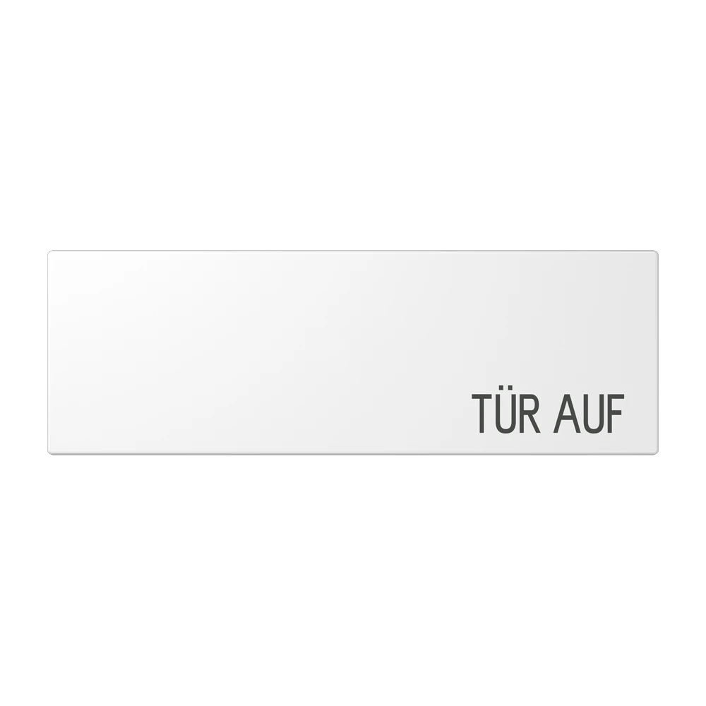 Großflächenwippe (70 x 212,4 mm) 1fach, Text Tür auf, alpinweiß