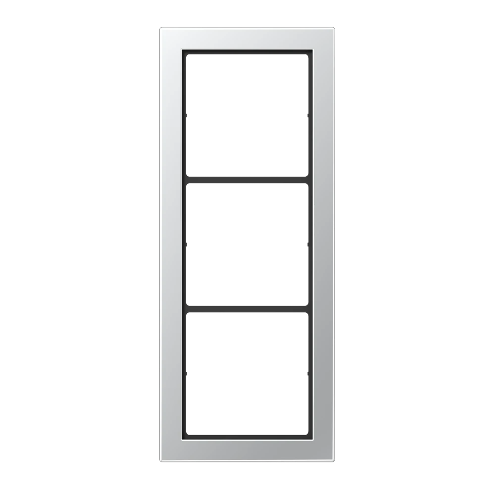 Frame 3-gang, aluminium (3-gang, 96 x 238 x 6.3 mm)