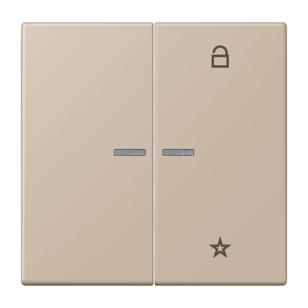 eNet push-button universal, with lens, ombre naturelle claire (32142)