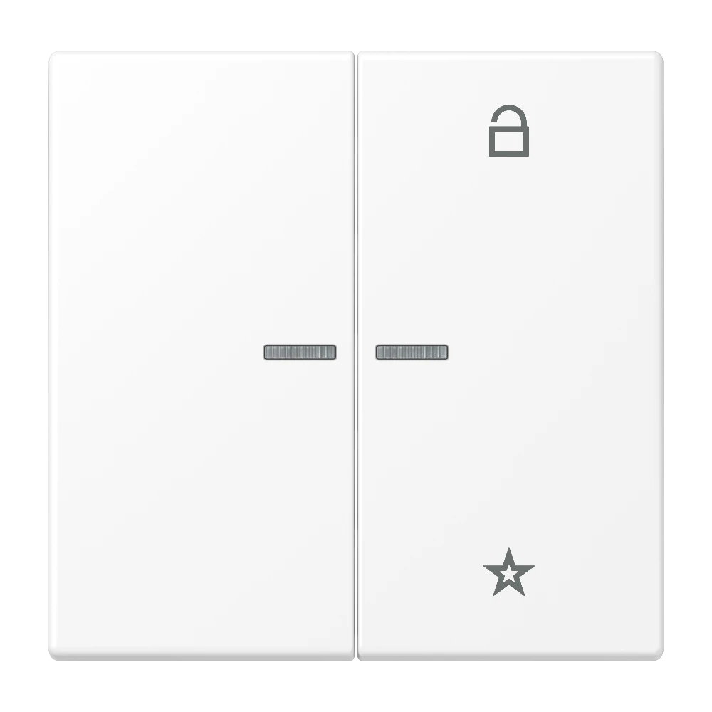 eNet push-button universal, with lens, matt snow white