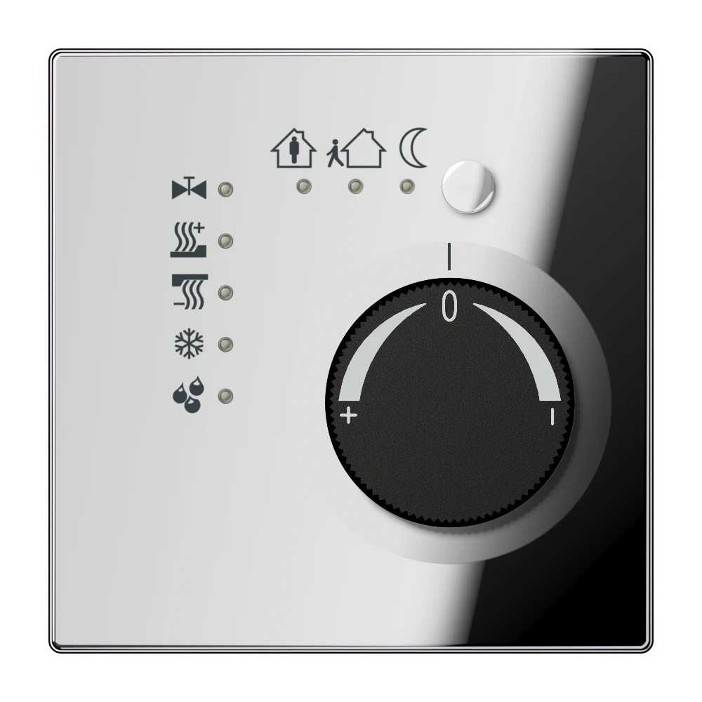 KNX kamerthermostaat, glanzend chroom